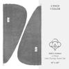 American Soft Linen 100% Cotton Hair Towels for Women, Head Towel Cap, Cotton Hair Turban Towel Wrap for Long Curly Anti Frizz Hair, Soft and Absorbent Cotton Hair Towels 2 Pack, Dark Gray view 4