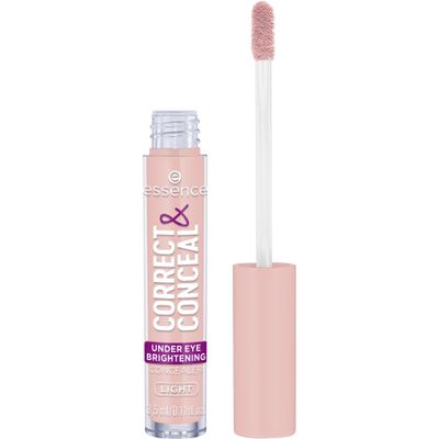 essence | Correct & Conceal Under Eye Brightening Concealer | Easy Application, Lightweight, Buildable, Infused with Aloe Vera | Vegan & Cruelty Free (10 | Light)