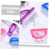 CATIEBYE 12pcs Nail Brushes Ergonomic Handle Grip for Nail Dust Cleaning Flexible Brush for Fingernails and Toes Lightweight and Portable Manicure Tools view 3
