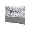 101 BEACH Personalized with Name Women's Fashion Print Cosmetic Makeup Accessory Zippered Pouch (ELLA - Gray Parisian) view 1