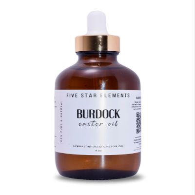 Five Star Elements Burdock Castor Oil 4oz, Brown