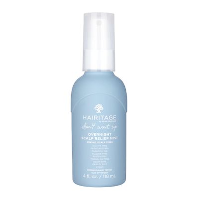 Hairitage Dont Wait Up Anti Dandruff Overnight Scalp Relief Scalp Mist - For Dry, Itchy Scalp - Calms Irritated Scalp - Absorbs Quickly - Formulated with Aloe Vera + Peppermint, 4 Fl Oz