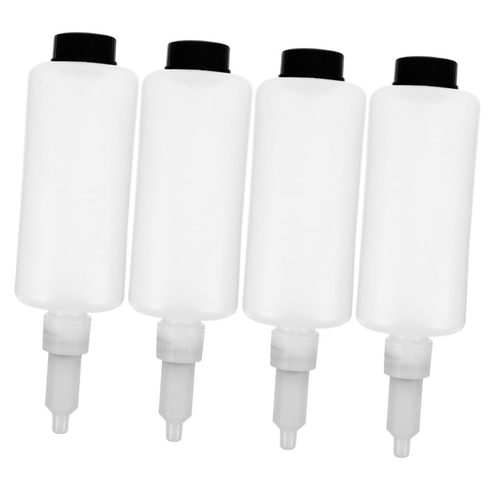 Amosfun 4pcs Wall Mount Soap Dispenser Replacement Bottle Pump Bottle for Shower Easy Install Accessory