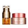 Clarins V-Facial Wrap Face Mask and Double Serum Eye Bundle | Depuffing Face Mask | Anti Aging Eye Cream | Visibly Smooths, Firms, Hydrates and Revitalizes for More Youthful-Looking Eyes in 7 Days* view 1