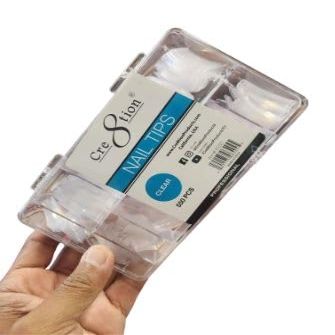 Fantasy Cre8tion C Curve Clear Nail Tips 550pcs Box, nail art creation and designs