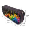 YHBLYKXP Paint Splatter Backdrop print Leather Flap Cosmetic Bag, Toiletry Organizer, Zipper Coin Purse, Cosmetic Case view 3