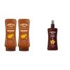 Hawaiian Tropic Island Tanning Lotion Sunscreen SPF 4 Twin Pack and Tanning Oil Spray Sunscreen SPF 6 view 1