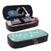 YHBLYKXP Llama Alpaca green print Leather Flap Cosmetic Bag, Toiletry Organizer, Zipper Coin Purse, Cosmetic Case view 1