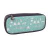 YHBLYKXP Llama Alpaca green print Leather Flap Cosmetic Bag, Toiletry Organizer, Zipper Coin Purse, Cosmetic Case view 2