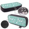YHBLYKXP Llama Alpaca green print Leather Flap Cosmetic Bag, Toiletry Organizer, Zipper Coin Purse, Cosmetic Case view 4