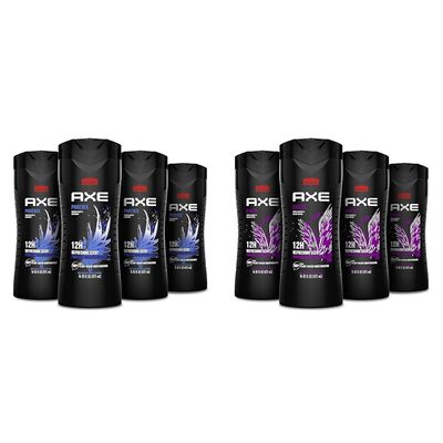 AXE Body Wash Phoenix Mint & Rosemary and Excite Coconut & Pepper Men's Body Wash 16 oz 4 Pack Bundle