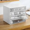YXIANG56Q Makeup Box Desktop Drawer Storage BoxDesktop Finishing Storage Box Cosmetic Storage Box Facial Mask Skin Care Products Can Be Stacked Cosmetics and Perfume Organizer view 2