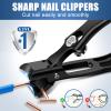 German Nail Clippers, Premium Stainless Steel Wide Jaw Anti Splash Design, Ultra Sharp Heavy Duty Ingrown Toenail Clippers with Ergonomic Lever, Perfect for Men,Women, and Seniors view 3