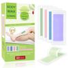 80 PCS Body wax strips for hair removal.Waxing Strips.wax strips for men.waxing strips at Home of All Skin Types Contains 40 Double-Sided + 10 calming oil wipes view 1
