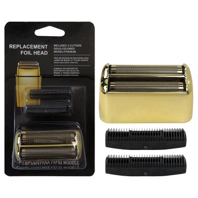 2025 Upgrade Gold Double Foil Replacement Includes 2 Cutters for #FXRF2G All Double Foil FX Shavers Including FX3 Shaver