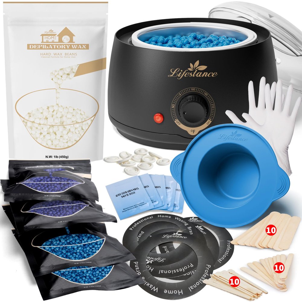 Lifestance L1 Wax Warmer Hair Removal Kit + 1LB Pearl-White Wax Beads