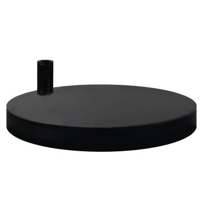bemelux 9.84" Round Weighted Lamp Base, 12 lbs Low-Center Anti-Tip Base, Heavy Duty Replacement Base for Desk & Magnifying Lamps, Universal Fit for 0.5" Diameter Poles, Black