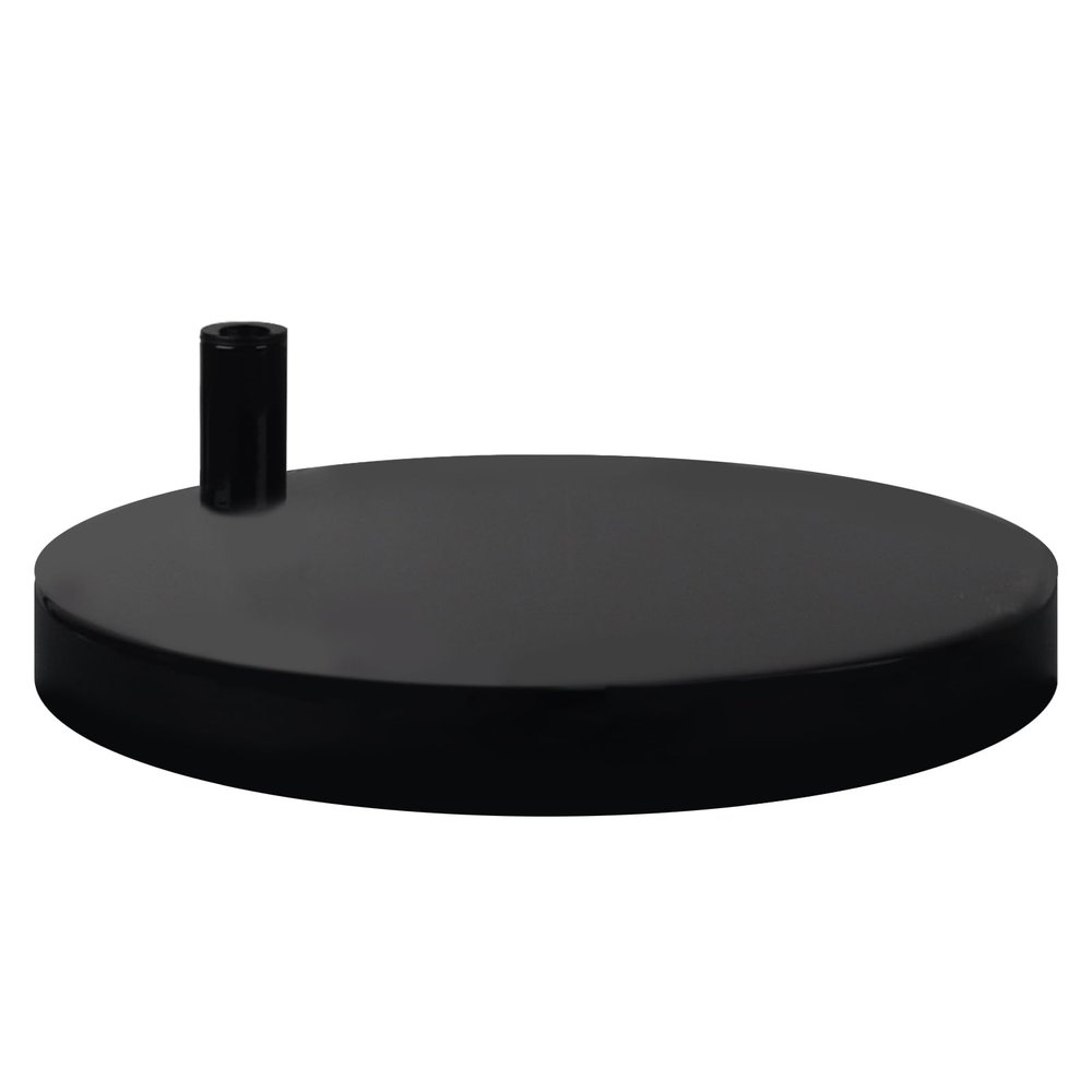 bemelux 9.84" Round Weighted Lamp Base, 12 lbs Low-Center Anti-Tip Base, Heavy Duty Replacement Base for Desk & Magnifying Lamps, Universal Fit for 0.5" Diameter Poles, Black