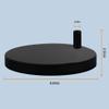 bemelux 9.84" Round Weighted Lamp Base, 12 lbs Low-Center Anti-Tip Base, Heavy Duty Replacement Base for Desk & Magnifying Lamps, Universal Fit for 0.5" Diameter Poles, Black view 3