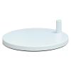bemelux 9.84" Round Weighted Lamp Base, 12 lbs Low-Center Anti-Tip Base, Heavy Duty Replacement Base for Desk & Magnifying Lamps, Universal Fit for 0.5" Diameter Poles, White view 1