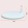 bemelux 9.84" Round Weighted Lamp Base, 12 lbs Low-Center Anti-Tip Base, Heavy Duty Replacement Base for Desk & Magnifying Lamps, Universal Fit for 0.5" Diameter Poles, White view 3