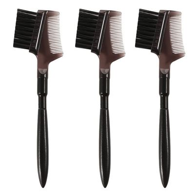 NinthAvenue Basics Eyebrow Brush, Double-sided Eyelash Brush Eyebrow Brush, Makeup Brush Makeup Tool Cosmetic Tools Eyebrow Comb for Women(3Pcs,Black)