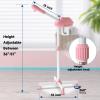 Face Steamer on Wheel Professional Ozone Face Steamer for Deep Facial Cleansing Pink view 2