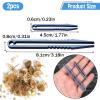 2 Pcs EDC Tweezers Titanium Tweezers Portable Titanium Alloy Tweezers Precision Tweezers Travel Portable Small Tweezer Pick Up Tweezers for Camping Outdoor Gadget(Blue) view 2