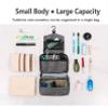 KICPUK Hanging Toiletry Bag Wash Bag Makeup Cosmetic Organizer for Women or Man,Foldable Compact Size,Super Durable Fabric Hanging Toiletry Bag (Grey) view 3