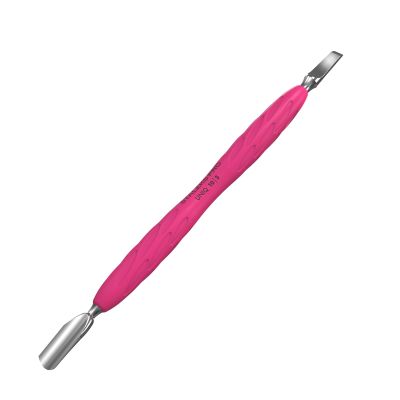 Staleks Pro Manicure Pusher UNIQ 10 Type 5  Silicone Handle  Narrow Rounded Pusher & Straight Blade