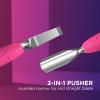 Staleks Pro Manicure Pusher UNIQ 10 Type 5  Silicone Handle  Narrow Rounded Pusher & Straight Blade view 4