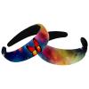 2 Pcs Wide Padded Headband Velvet Headbands Puffy Thick Hairbands Soft Hair bands for Women Girls Hair Accessories for Teen Girls,Butterflies Galaxy view 1