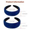 IROLSKDNFH 2 Pack Headbands for Women Girls, Curvy Wave Non Slip Wide Head Band Fashion Hair Hoop Padded Hairband for Washing Face, SPA, Makeup view 3