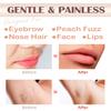 Facial Hair Remover and Eyebrow Trimmer - 2 in 1 Facial Hair Removal Epilators for Women - Rechargeable Travel Face Hair Razor Bikini Shaver for Face Peach Fuzz Lips Chin Armpit Body (White) view 2