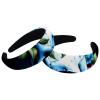 2 Pcs Wide Padded Headband Velvet Headbands Puffy Thick Hairbands Soft Hair bands for Women Girls Hair Accessories for Teen Girls,Skull Butterflies Flowers view 1