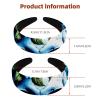 2 Pcs Wide Padded Headband Velvet Headbands Puffy Thick Hairbands Soft Hair bands for Women Girls Hair Accessories for Teen Girls,Skull Butterflies Flowers view 3