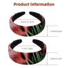2 Pcs Wide Padded Headband Velvet Headbands Puffy Thick Hairbands Soft Hair bands for Women Girls Hair Accessories for Teen Girls,Flamingos Tropical view 3