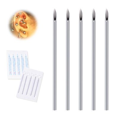 16G Body Piercing Needles,10pcs DJCIW Sterile Disposable Stainless Steel Needles for Ear, Nose, Navel, Nipple, Lip -Ultra Sharp