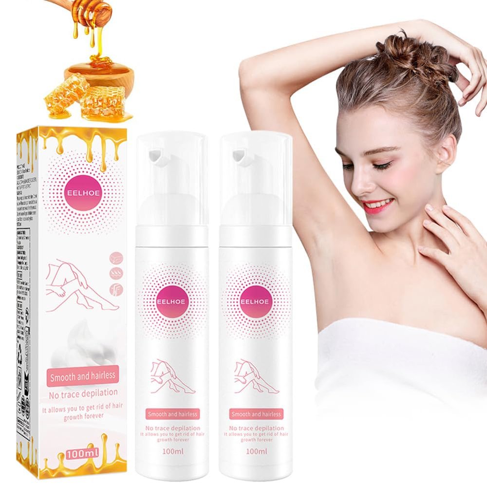 Beeswax Hair Removal Mousse Hair Removal Spray Foam Gentle Skin Friendly Moisturize Nourish Fast Hairs Removal For Women And Men
