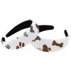 2 Pcs Wide Padded Headband Velvet Headbands Puffy Thick Hairbands Soft Hair bands for Women Girls Hair Accessories for Teen Girls,Dogs Paws Bones view 1