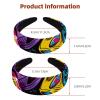 IROLSKDNFH 2 Pack Padded Headbands Velvet Headband for Women, Thick Headbands Wide Hair Bands Non Slip Head Bands for Girl, Racing Cars Graffiti Art view 3