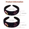 2 Pcs Wide Padded Headband Velvet Headbands Puffy Thick Hairbands Soft Hair bands for Women Girls Hair Accessories for Teen Girls,Flamingos view 3