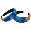 2 Pcs Wide Padded Headband Velvet Headbands Puffy Thick Hairbands Soft Hair bands for Women Girls Hair Accessories for Teen Girls,Whales Tie Dyed view 1