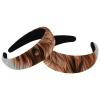 2 Pcs Wide Padded Headband Velvet Headbands Puffy Thick Hairbands Soft Hair bands for Women Girls Hair Accessories for Teen Girls,Highland Cow Sunflower view 1