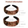 2 Pcs Wide Padded Headband Velvet Headbands Puffy Thick Hairbands Soft Hair bands for Women Girls Hair Accessories for Teen Girls,Highland Cow Sunflower view 3