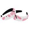 2 Pcs Wide Padded Headband Velvet Headbands Puffy Thick Hairbands Soft Hair bands for Women Girls Hair Accessories for Teen Girls,Pink Butterflies view 1