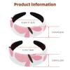 2 Pcs Wide Padded Headband Velvet Headbands Puffy Thick Hairbands Soft Hair bands for Women Girls Hair Accessories for Teen Girls,Pink Butterflies view 3