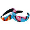 2 Pcs Wide Padded Headband Velvet Headbands Puffy Thick Hairbands Soft Hair bands for Women Girls Hair Accessories for Teen Girls,Butterflies view 1