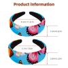 2 Pcs Wide Padded Headband Velvet Headbands Puffy Thick Hairbands Soft Hair bands for Women Girls Hair Accessories for Teen Girls,Butterflies view 3