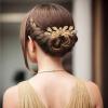 5PCS Leaf Hair Combs for Women Accessories Gold Silver Rhinestone Hair Comb Clips with Teeth Combs for Wedding Metal Decorative French Twist Slide Comb for Bride Bridesmaid Christma Parties Prom Dance view 4